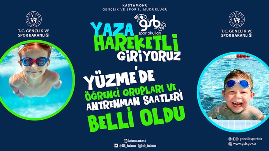 YÜZME TEMMUZ DÖNEMİ ÖĞRENCİ GRUPLARI VE ANTRENMAN SAATLERİ BELLİ OLDU!..